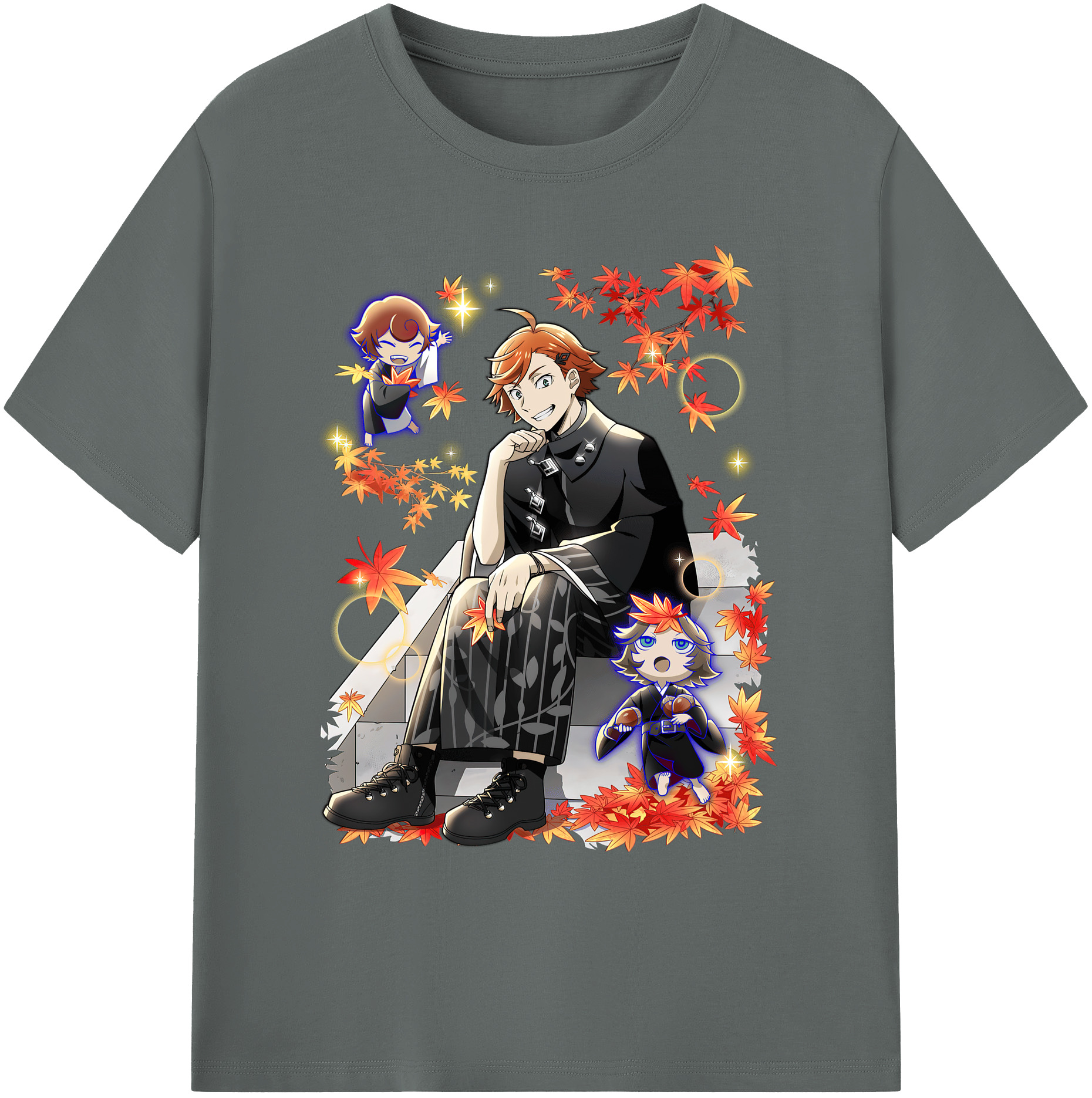 （画像用） 文豪ストレイドッグス Bungo Stray Dogs 綿100％ メンズ半袖Tシャツ｜肌触りやわらか＆通気性